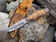 Рыболовный нож из дамасской стали ИП Семина юнкер ce137